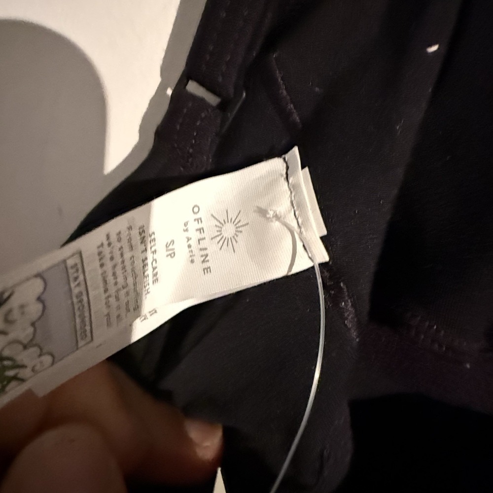 OFFLINE By Aerie Jumpsuit‎ Women Small Black Sleeveless Flare Leg Jersey Lounge - Picture 5 of 5